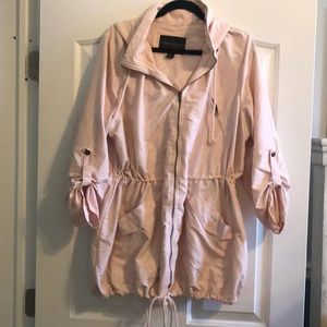 Pale pink wind breaker